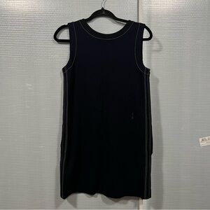 Theory Black Sleeveless Dress with White Stitching
